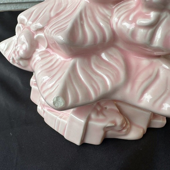 Vintage‎ Christmas Tree Mouse Pink Ceramic Mold 1987 Two Piece Presents - Picture 6 of 16